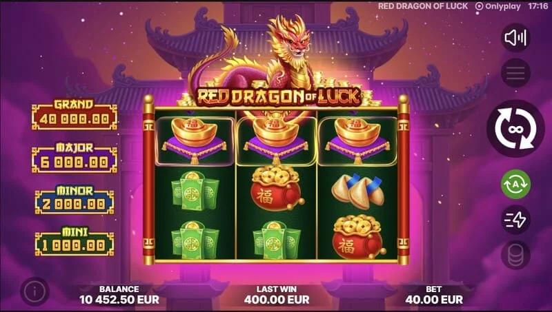 Red Dragon of Luck – spustenie funkcie Bonus Coin Game